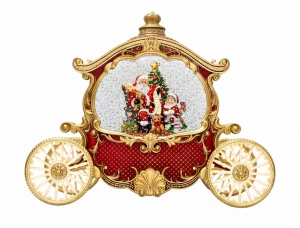 НОВОГОДНИЙ ФОНАРЬ КАРЕТА КРАСНАЯ САНТА 