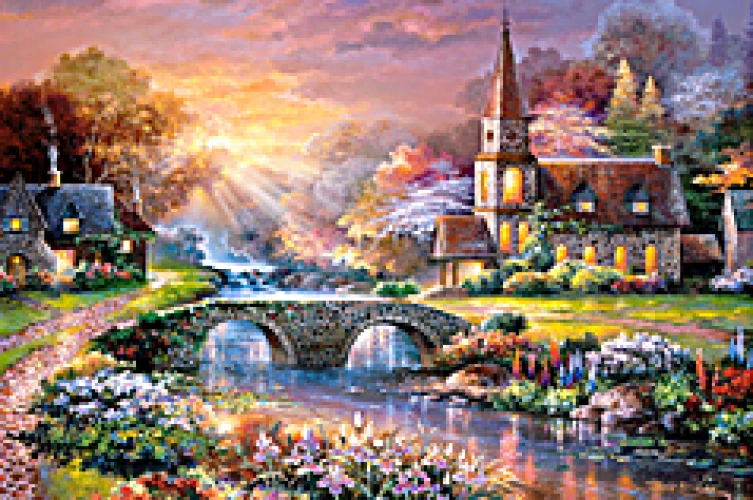 Castorland пазл  Мост через реку 3000 деталей