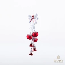 Ёлочка - елочное украшение из стекла, Гирлянда Забава из 3х кол., 3х шар.  С140