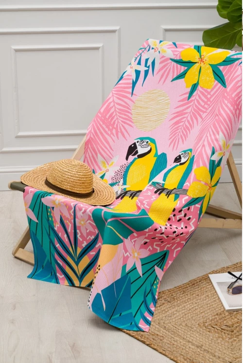 Натали Полотенце пляжное "Рандеву", 150x80 см, розовое