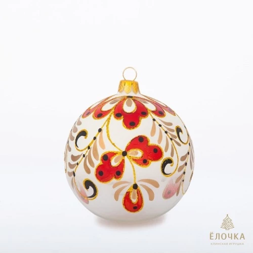 Ёлочка - елочное украшение из стекла, ШарРасписной С1415