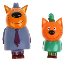 «Мульти-Пульти» игрушка для ванны «Папа и Компот, Три Кота», 2 шт.