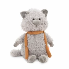 Orange Мягкая игрушка Кот Обормот с сосисками, 25 см, серый
