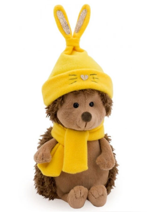 Orange Ёжик Колюнчик в шапке зайчонок , 20 см