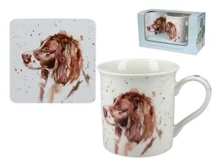Carmani Кружка с подставкой - Mans Best Friend, Спаниель 230 мл 710-4107