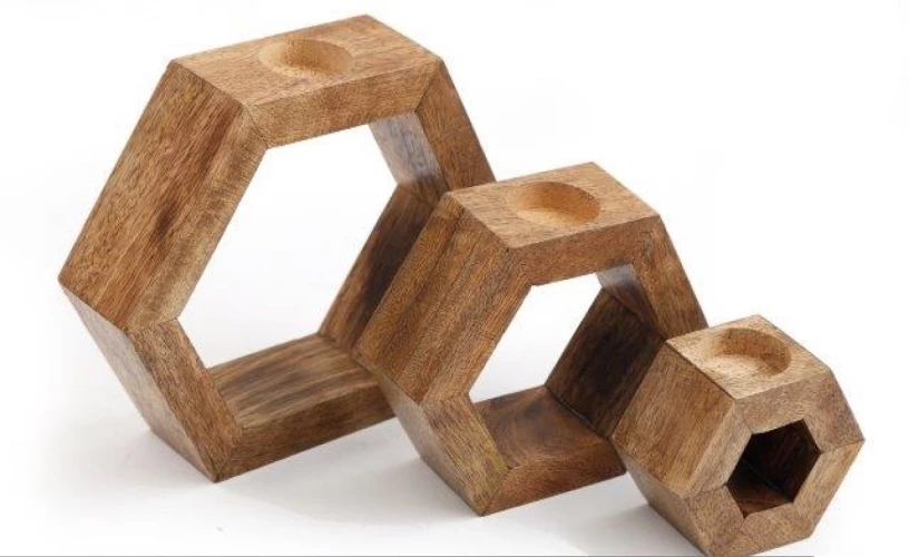 SiL  Набор подсвечников со свечами 20X17.5X5 CM,15X13X 5CM,9X8X5 CM