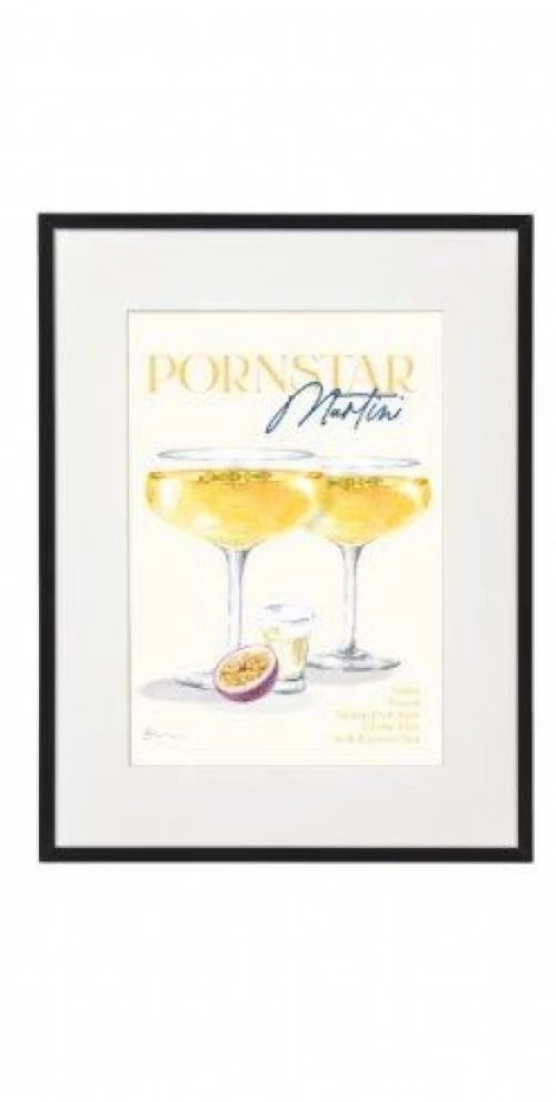 SiL  Постеры в рамах под стеклом в ассортменте, Коктейли, 30X40 см