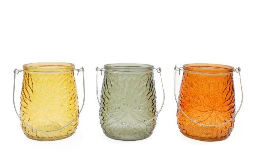 SiL  Подсвечник со свечой в ассортменте  11.3x11.3x14 cm