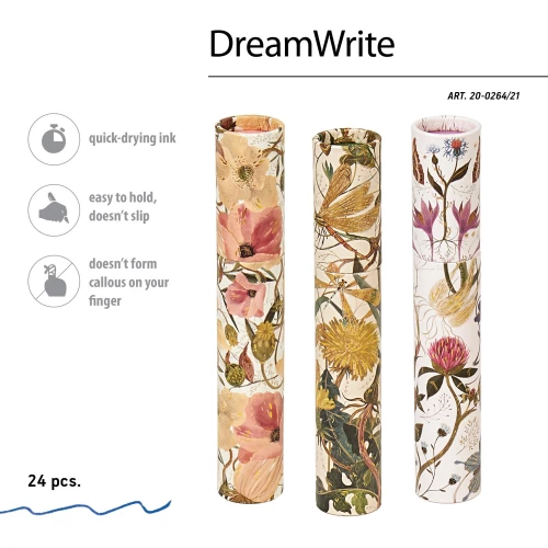 Bruno Visconti Ручка шариковая "DreamWrite. "Flora" 0.7 мм, синяя, 3 вида