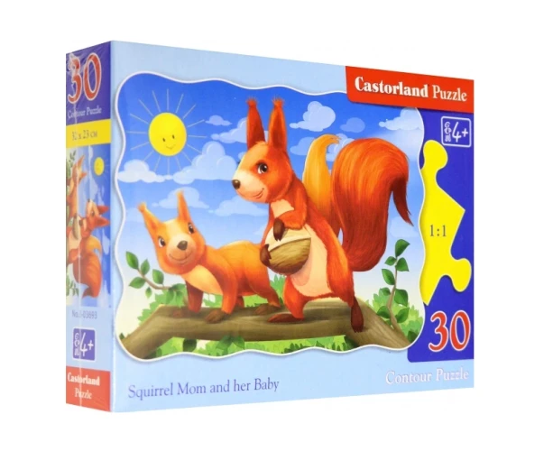 Castorland "Белка с бельчонком", 30 элементов