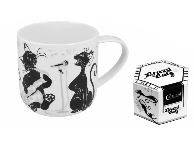 Carmani Кружка Crazy Cats Музыканты 475 мл  фарфор 017-2014