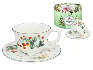 Carmani Чашка и блюдце Grandmas cup - Земляника 340 мл 707-3004