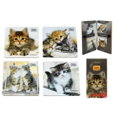 Carmani Набор из 4 пробковых подушечек - Sweety Kitty 10x10 022-4009