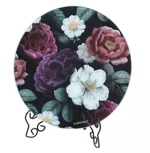 Carmani Доска разделочная Цветы барокко 30см