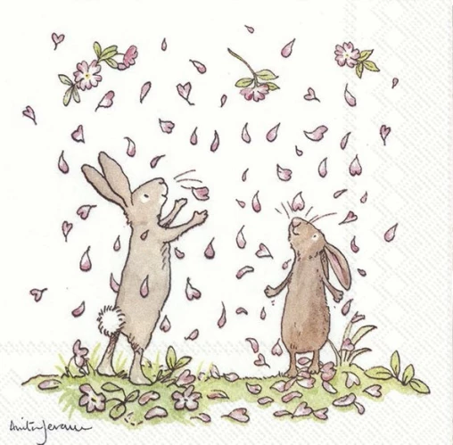 IHR Коктейльные салфетки BLOSSOMS AND BUNNIES, 25x25 см, C 770890