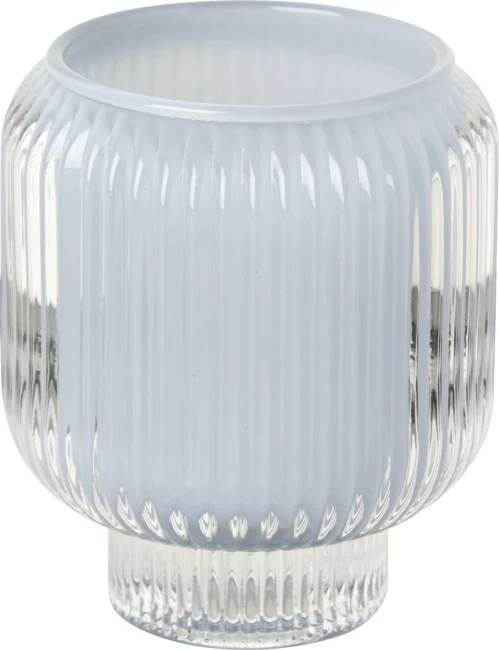 IHR Подсвечник стеклянный голубой, 7x8 см, KST 13149