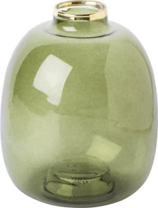 ВАЗА СТЕКЛЯННАЯ ЗЕЛЕНАЯ 9 х В 11 см арт. V 2620  GLASS VASE green 31 56