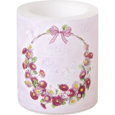 IHR Свеча парафиновая Цветочный венок, 9x10,5 см, CKM1032550