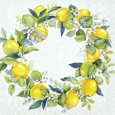 IHR Обеденные салфетки Лимонный венок, 33x33 см, L1035128