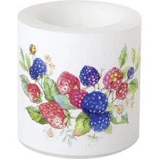 IHR Свеча парафиновая Венок из летних ягод, 7,5x7,5 см, CKK1037600