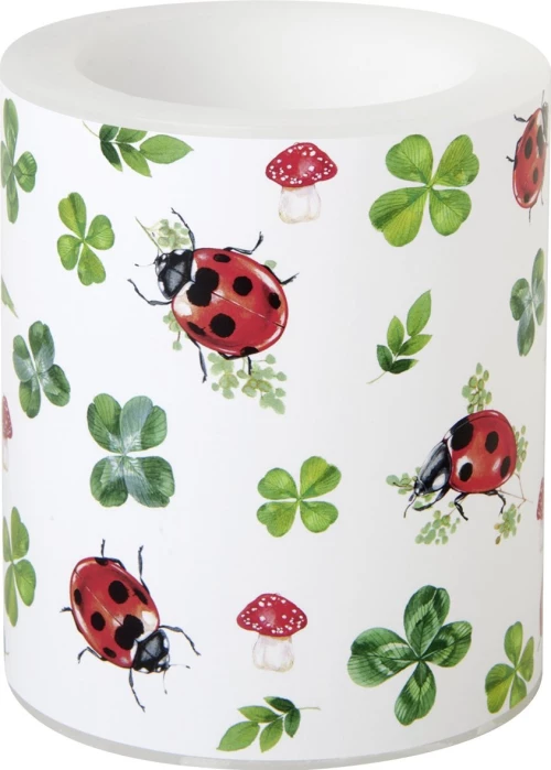 IHR Свеча парафиновая LUCKY LADYBUGS, 9x10,5 см, CKK1037200
