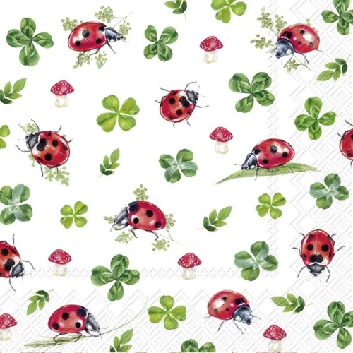IHR Коктейльные салфетки  LUCKY LADYBUGS, 25x25 см, C1037200