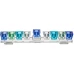 ART Judaica Ханукия Elegant хрустальная,  28х7см