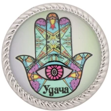 ART Judaica Магнит со стеклом Цветная Хамса 