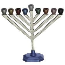 ART Judaica Алюминиевая Цветная Менора Хабад 29 см.
