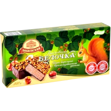 Торт вафельный в шоколаде "Белочка" (250 г, Чойс)