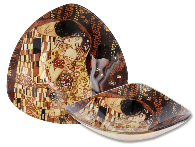 Декоративная глубокая тарелка "Поцелуй" Г. Климт
