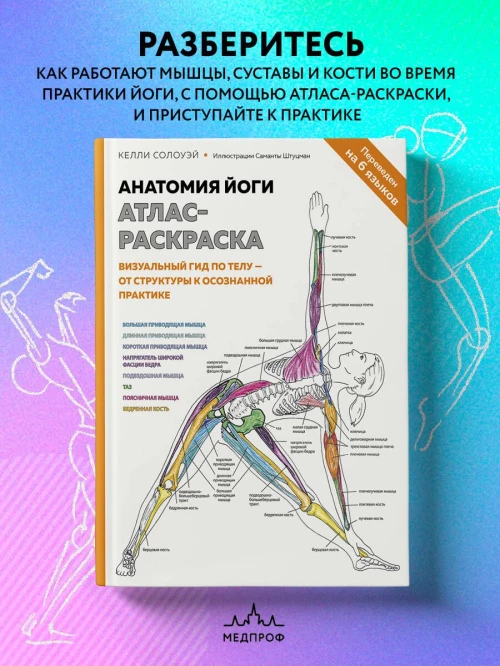 Анатомия йоги: атлас-раскраска. Визуальный гид по телу — от структуры к осознанной практике