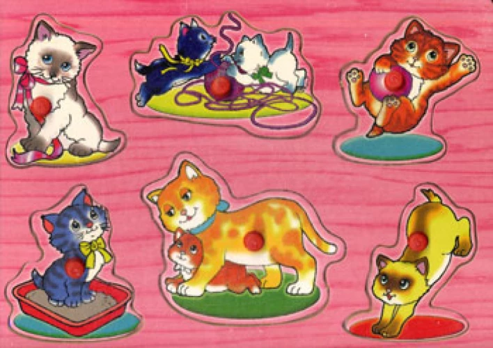 Деревянные пазлы. 29.5Х21. Котята. (Арт. П-9747).
