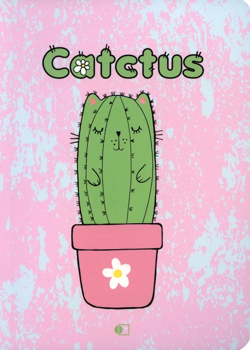 Блокнот "Кактус Кот" высокий / "Catctus", four (В6, 128 стр., блок желтый).