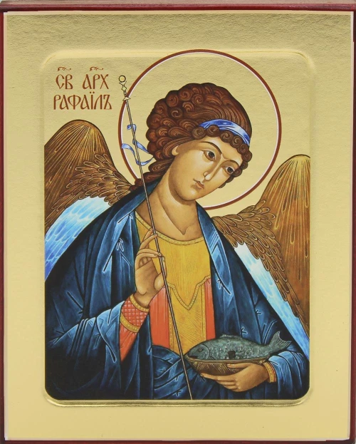 Икона Архангела Рафаила на дереве: 125 х 160.