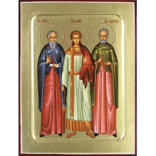 Икона святых Гурия, Самона и Авива (на дереве) 125 х 160.