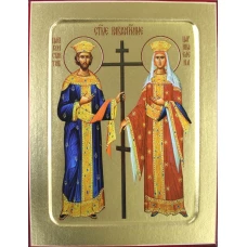 Икона равноапостольных Константина и Елены (на дереве) 125 х 160.