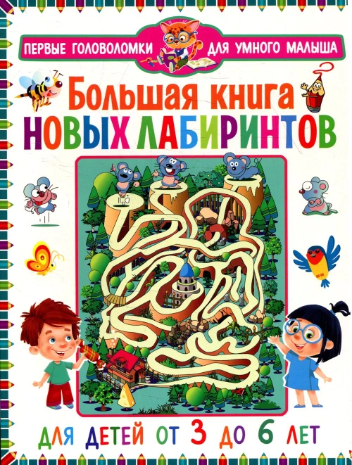 Большая книга новых лабиринтов. Для детей от 3 до 6 лет.