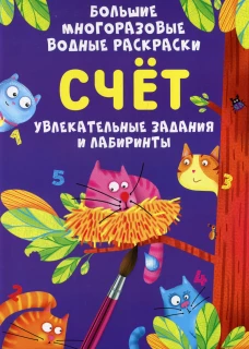Большие многоразовые водные раскраски. Счет. Котка А.