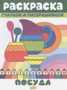  Раскраска Посуда 