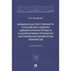 Марат Загидуллин: Юридическая ответственность в российском судебном цивилистическом процессе и альтернативных проц