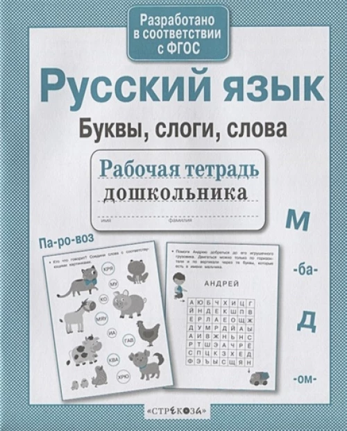 Р/т дошкольника. Русский язык. Буквы, слоги, слова