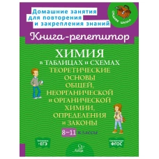 Химия в таблицах и схемах. 8-11 кл.: Теоретические основы общей, неорганической и органической химии, определения и законы