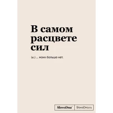 Блокнот SlovoDna. В самом расцвете сил (формат А5, 128 стр., С НОВЫМ КОНТЕНТОМ)