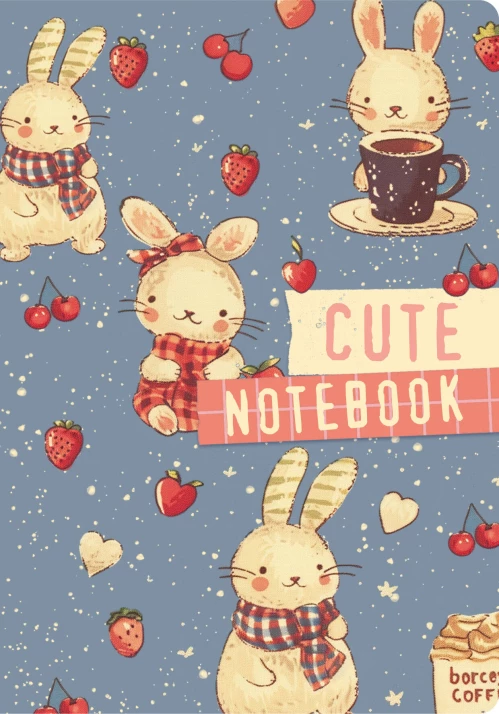Cute Bunny Notebook (А6 32 л. дизайнерская бумага)