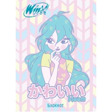 Winx. Блокнот. Блум (А5 48 л. цветной блок со стикерами)