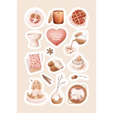 Нежность деталей. Набор стикеров А5 от Ольги Примаченко (5 листов стикеров)