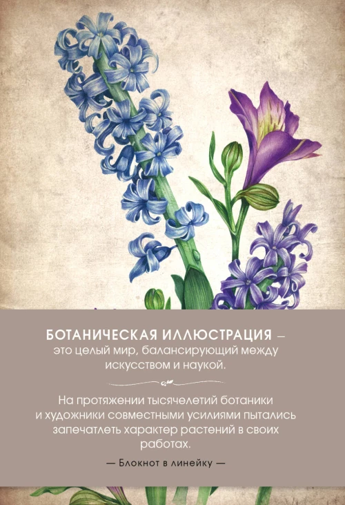 Блокнот. Ботаническая иллюстрация (сиреневый)