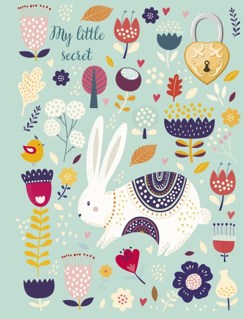 Блокнот с замочком. Веселый кролик (в подарочном коробе 160 стр. цветной)