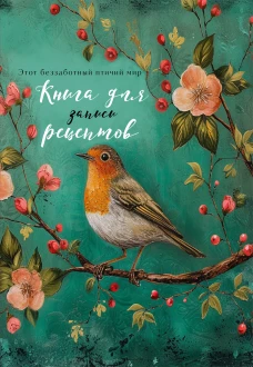 Книга для записи рецептов (Птица в цветах яблони)